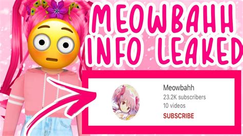 MeowBahh, a popular PNGtuber, has become infamous for her craziness across. . Meowbahh dox